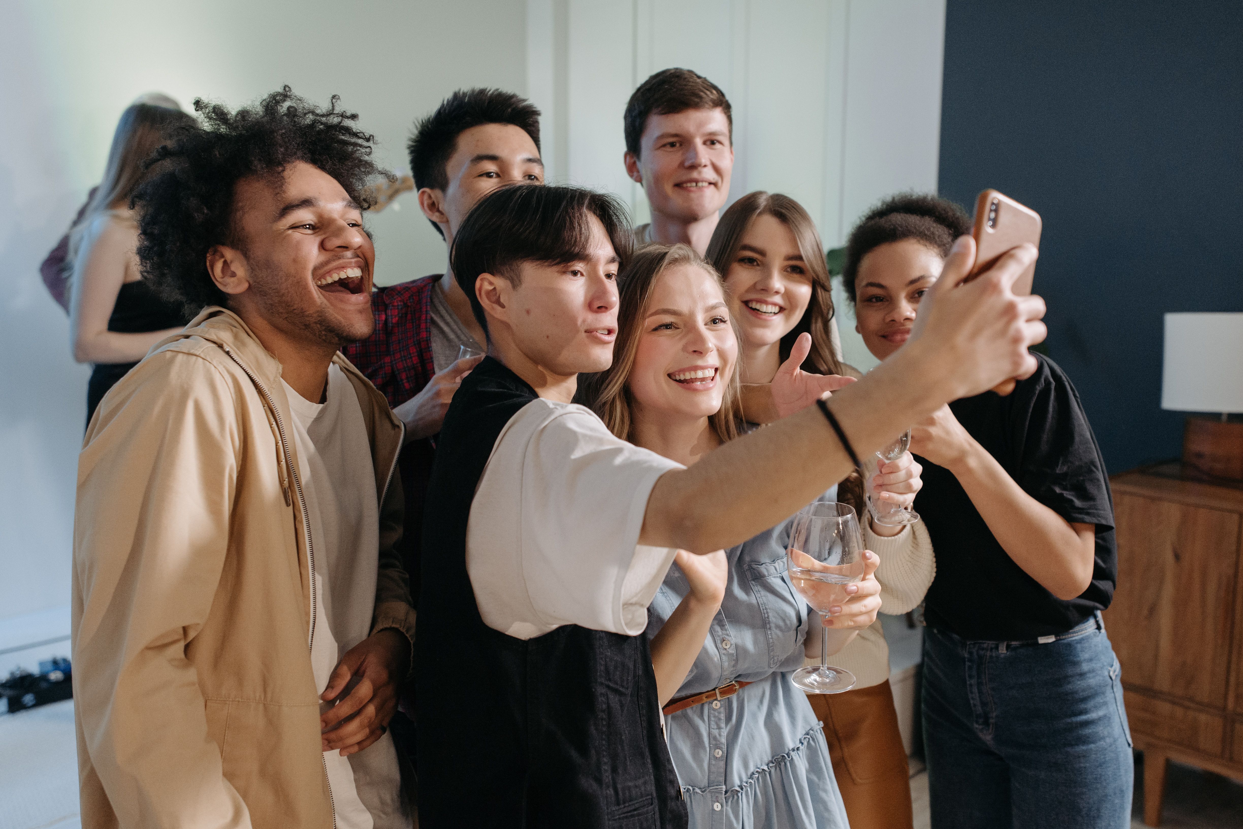Person taking a selfie from the side